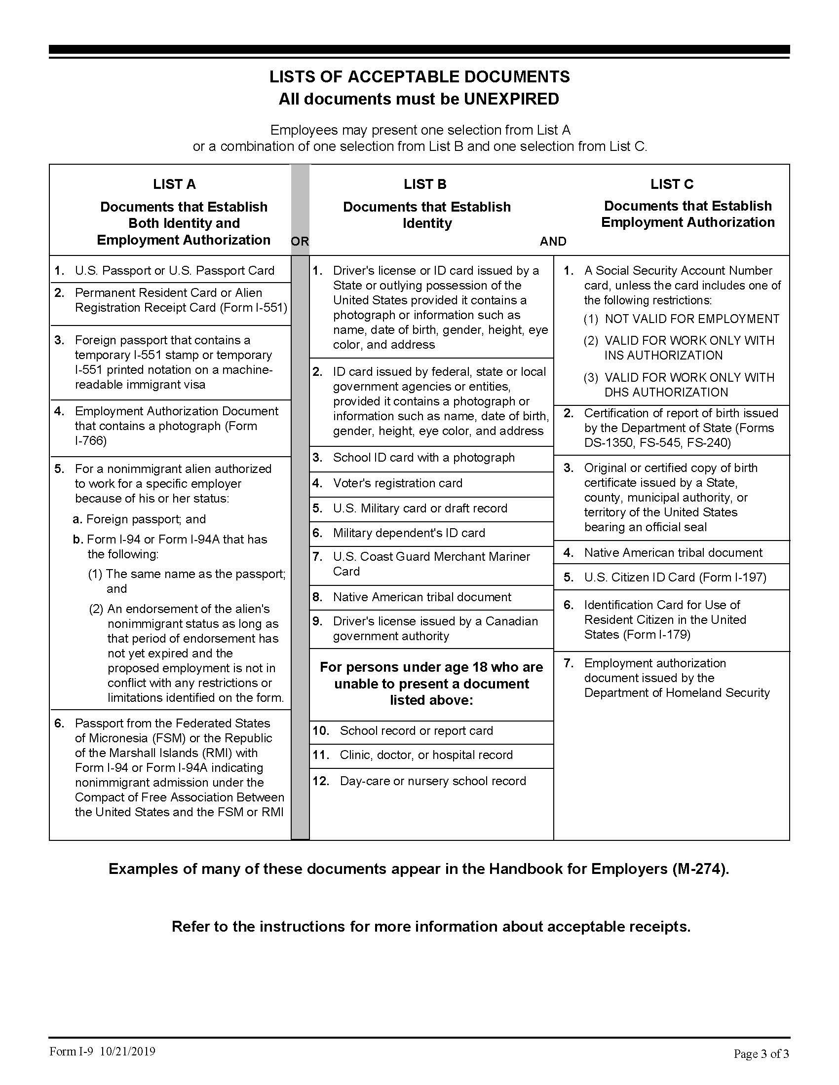 What IDs Do I Need For My I9 Completion UofL Business Operations